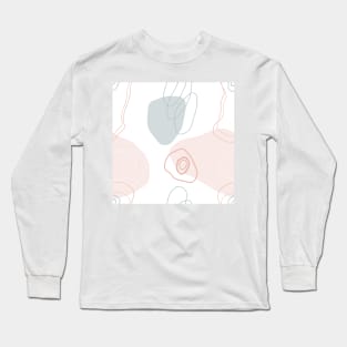 Pastel Typography Pattern Long Sleeve T-Shirt